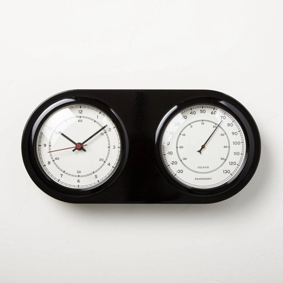 Hearth & Hand with Magnolia Wall Clock & Thermometer - Picture 4 of 6